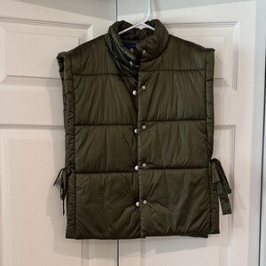 Pilcro Dark Green Quilted Vest